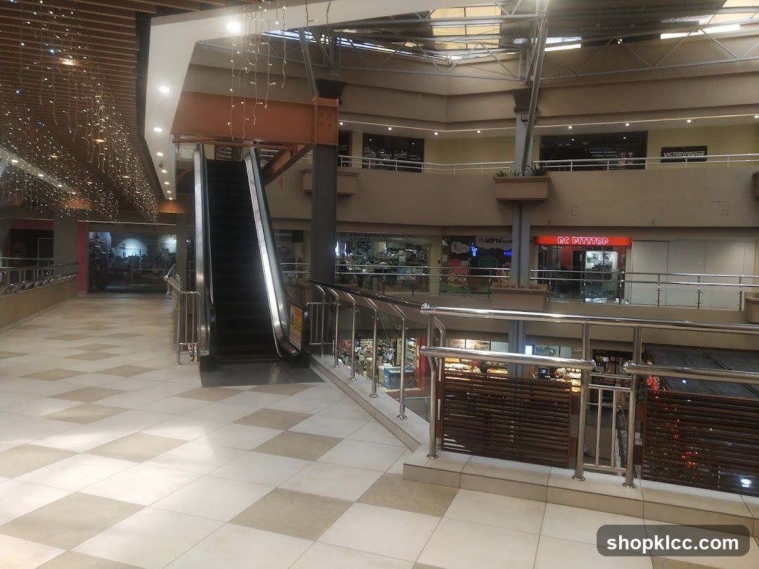 Mall Interior with Escalator