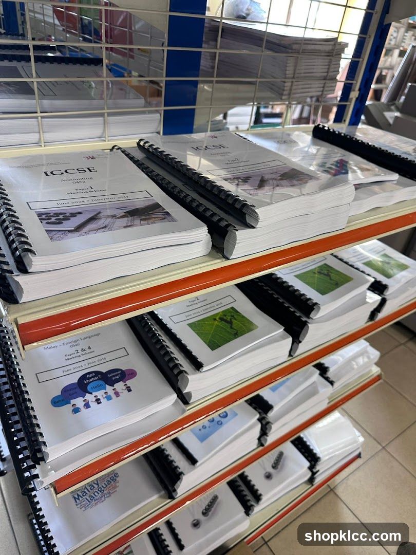 Study Materials on Shelves