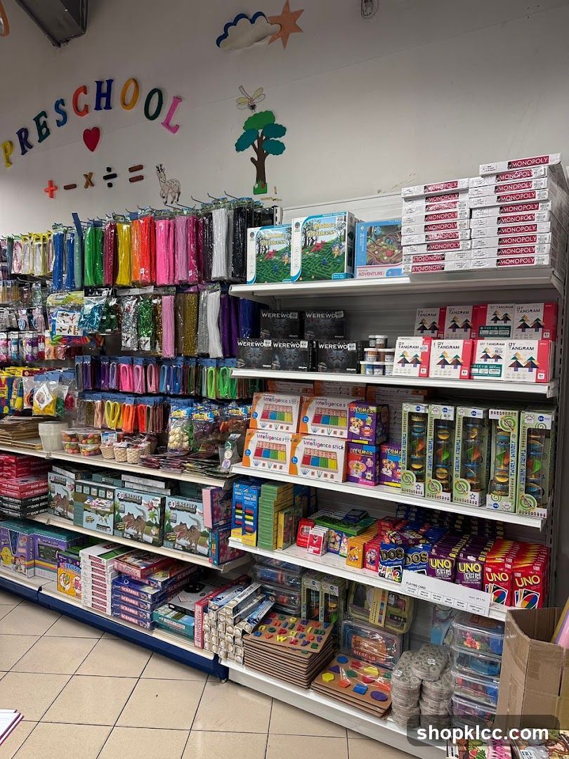 Preschool and Game Store Shelves