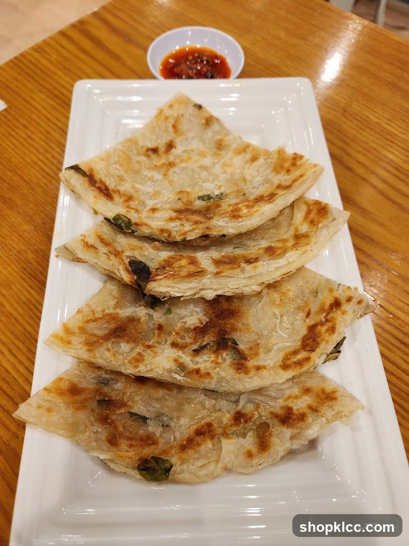 Scallion Pancakes with Dipping Sauce