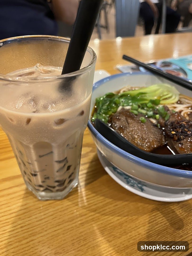 Noodle Soup and Boba Tea