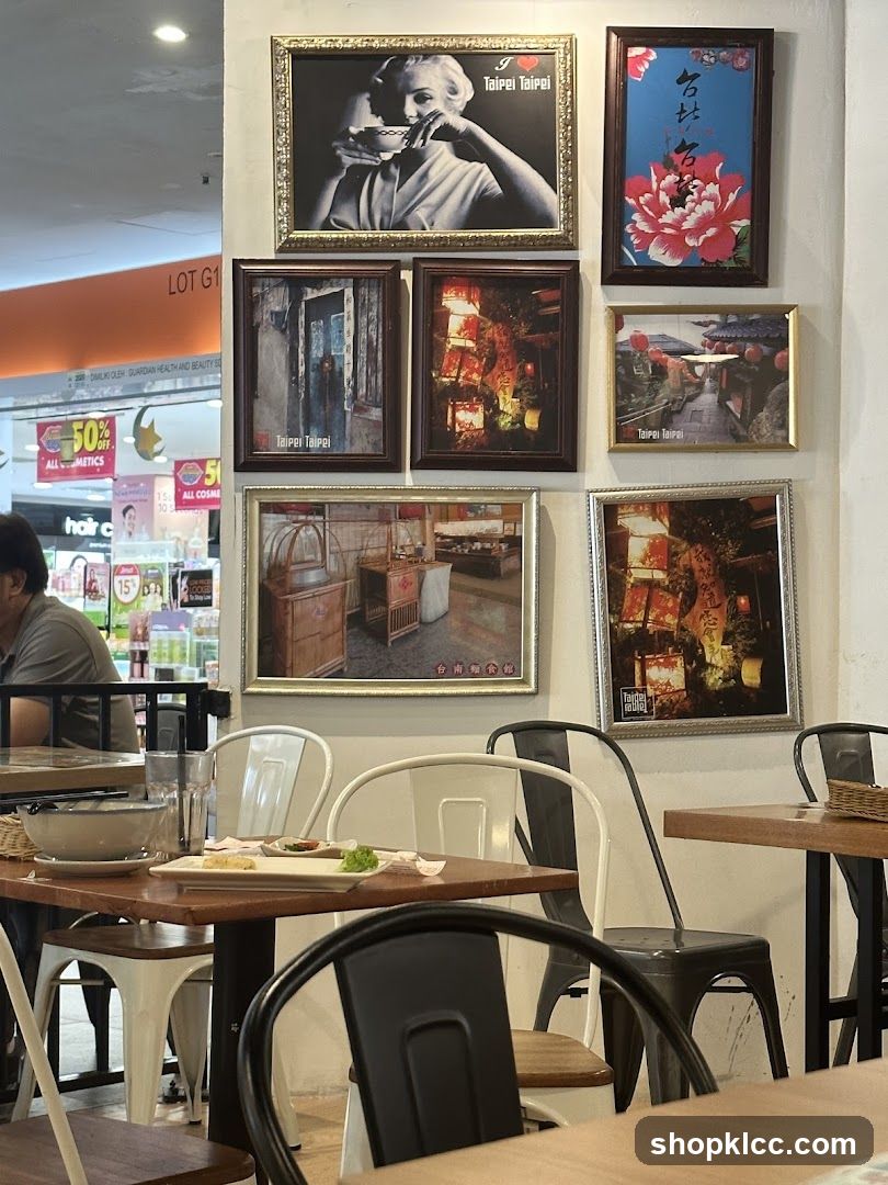 Restaurant Interior with Framed Pictures