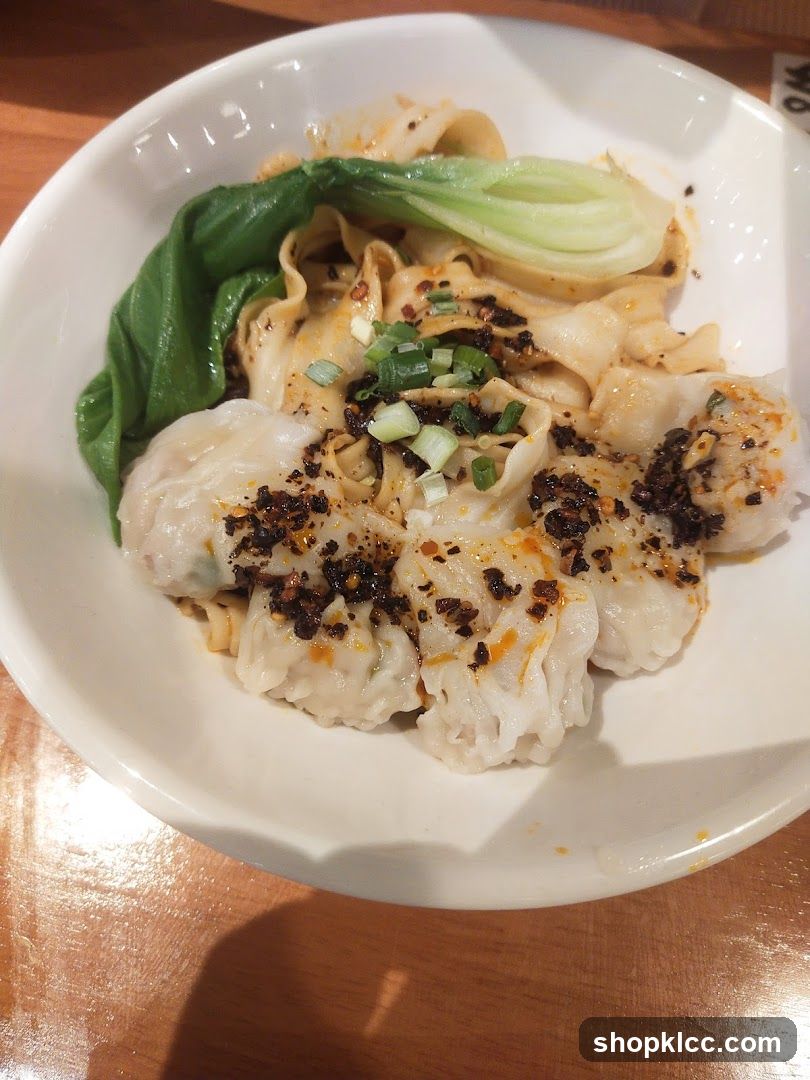 Spicy Wontons with Noodles