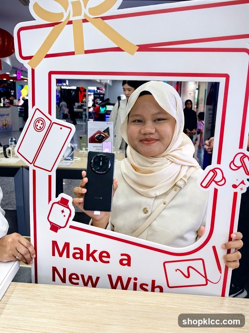 Woman Posing with Huawei Phone
