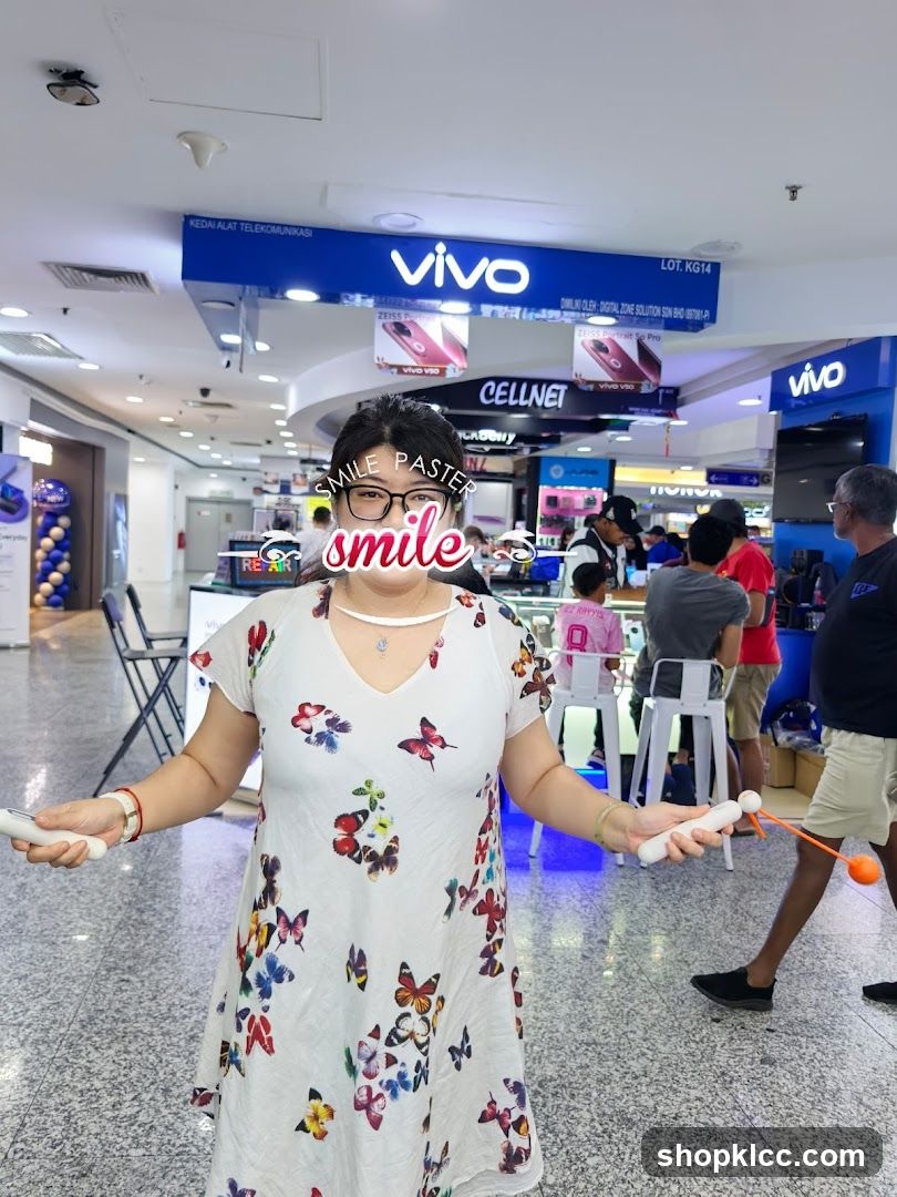 Woman in a Butterfly Dress Holding a Jump Rope