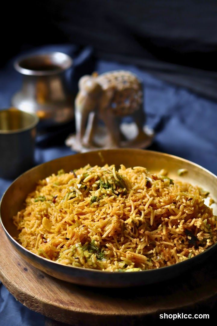 Biryani in a Brass Bowl