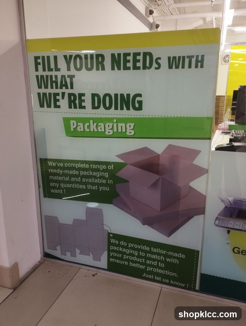 Packaging Services Advertisement