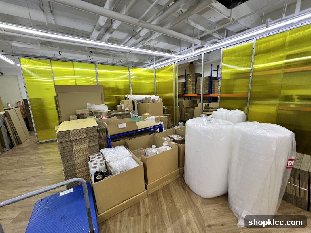 Storage Room with Packaging Supplies