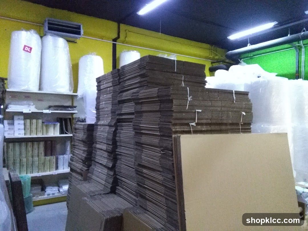 Storage Room with Packaging Supplies