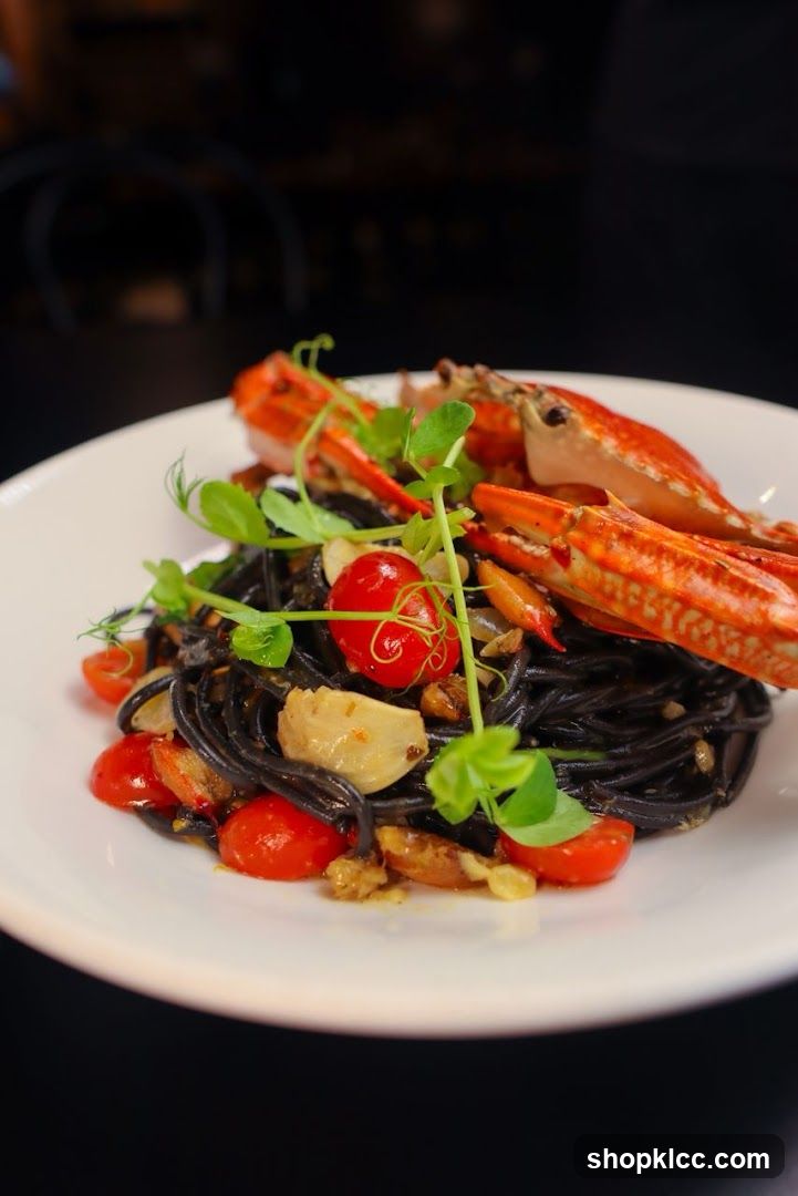 Black Spaghetti with Crab