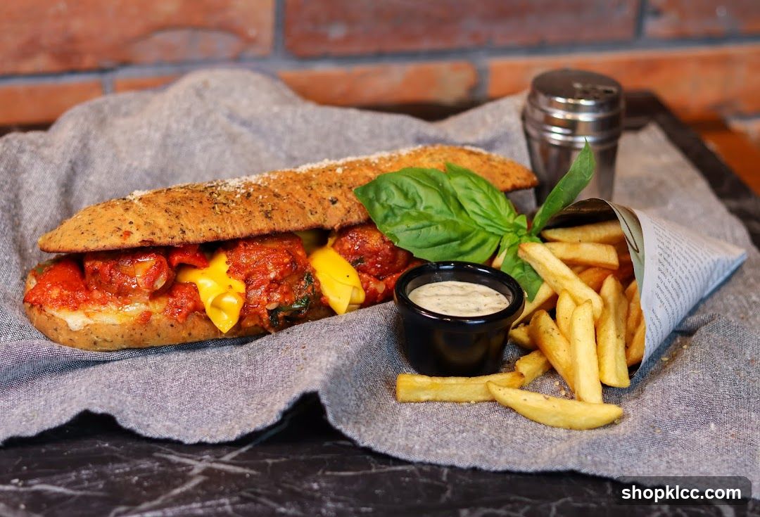 Meatball Sub with Fries