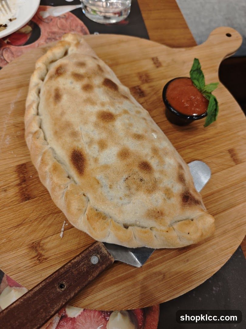 Calzone with Marinara Sauce