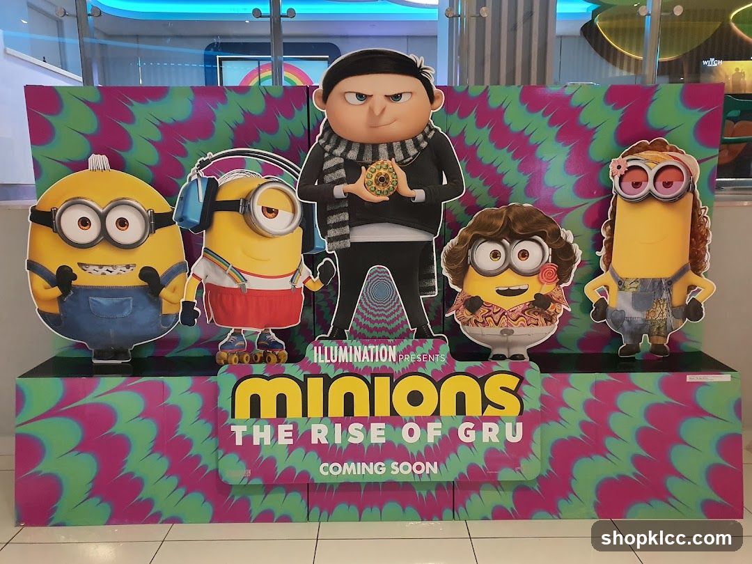 Minions: The Rise of Gru promotional display