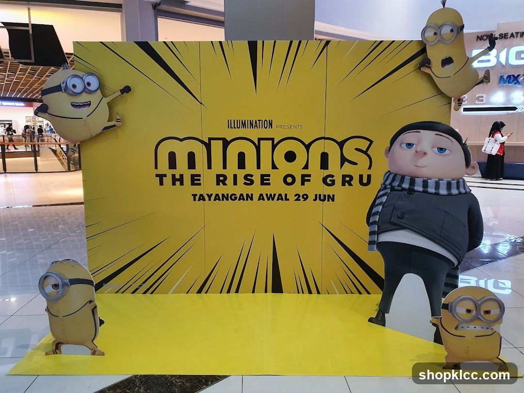 Minions: The Rise of Gru promotional display