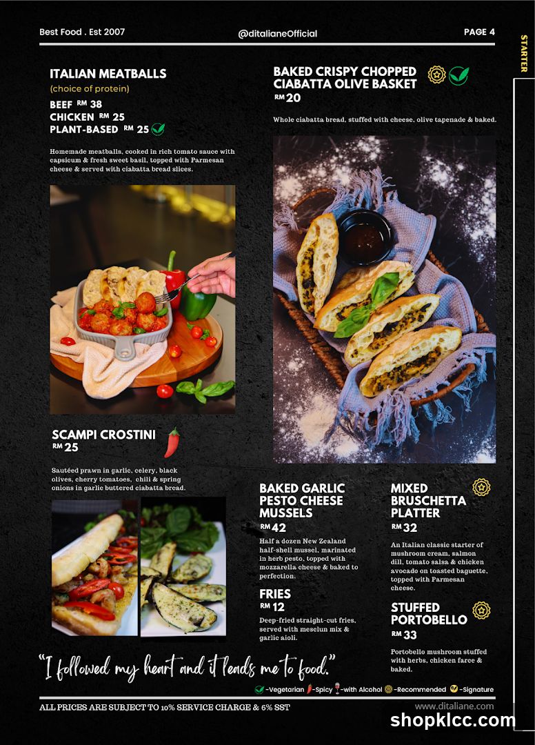 Starter Menu
