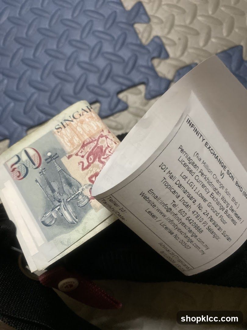 Currency Exchange Receipt