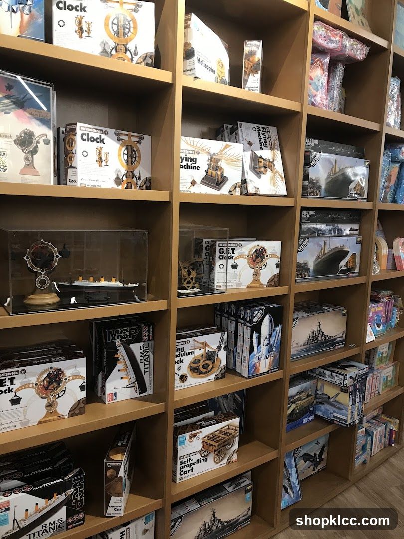 Model Kits on Shelves