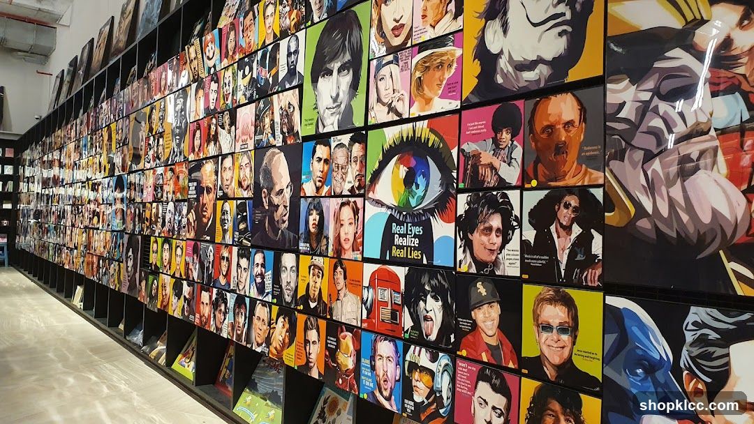 Wall of Pop Art Portraits