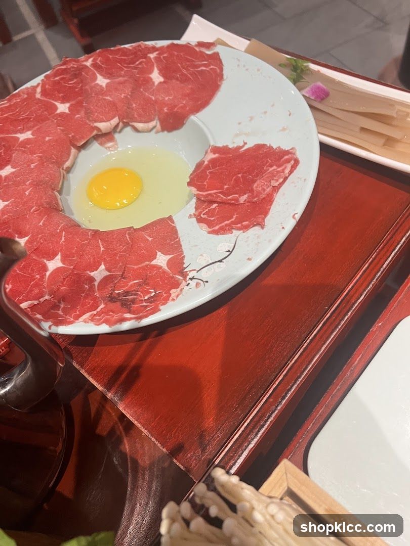 Thinly Sliced Beef and Egg