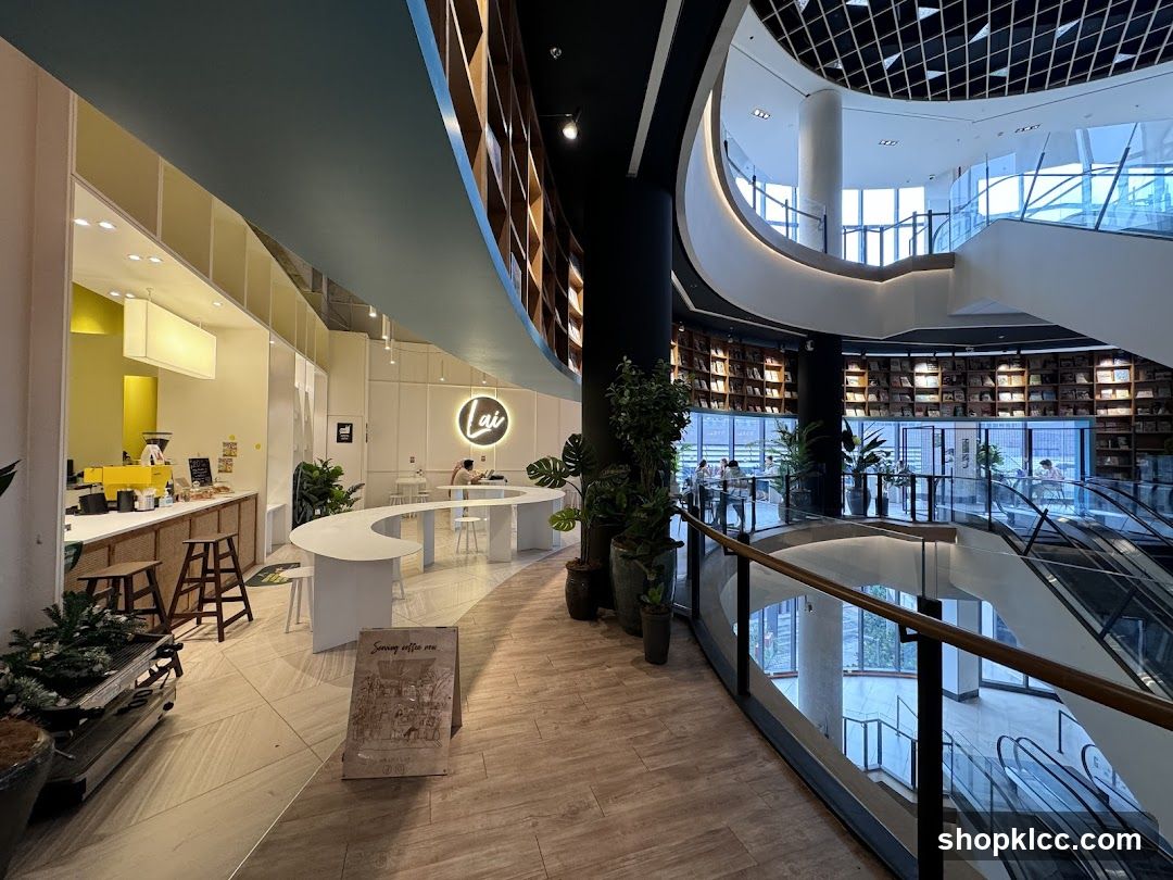 Modern Cafe and Bookstore Interior
