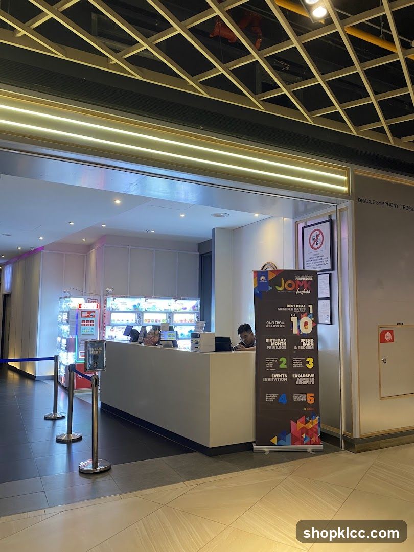Store Counter with Promotional Banner