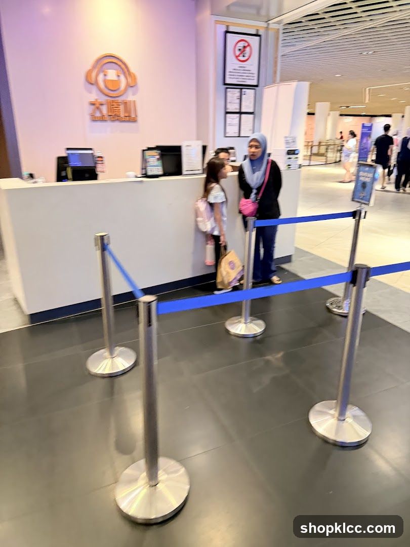 Information Desk with Queue Barriers