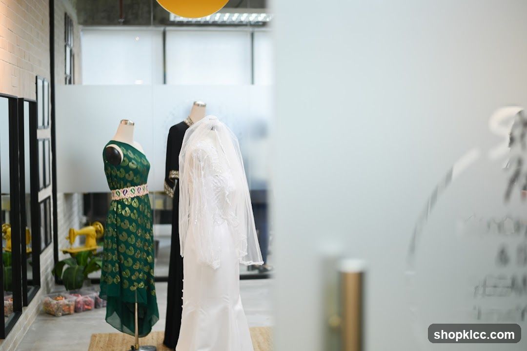 Mannequins Displaying Dresses