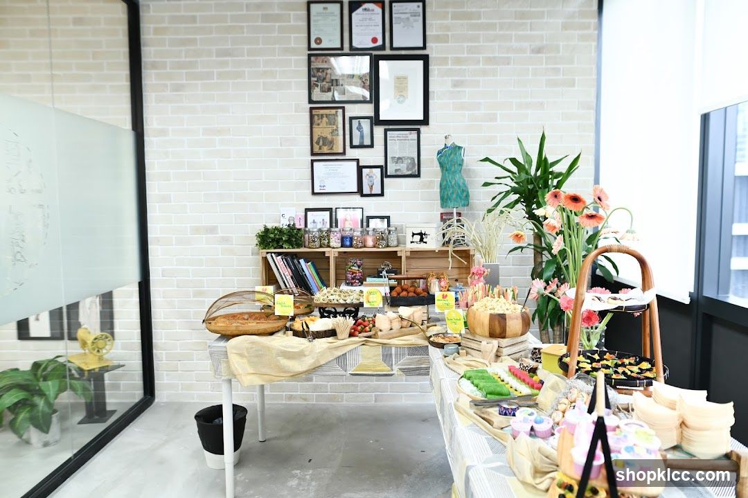 Buffet Table with Food and Decorations