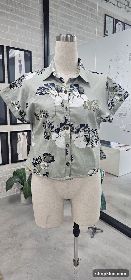 Floral Print Shirt on Mannequin