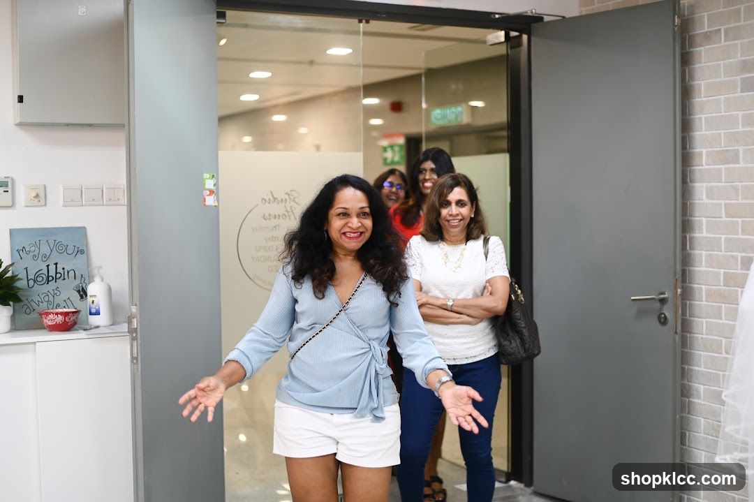 Women entering a studio