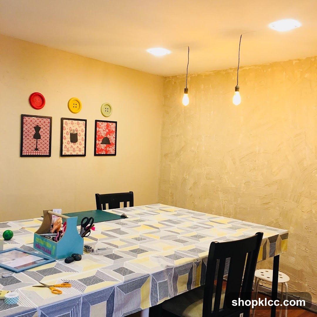 Sewing room interior
