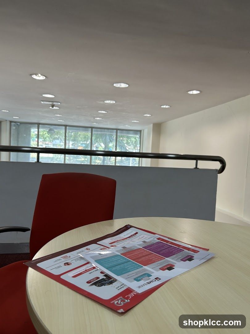Brochure on a table