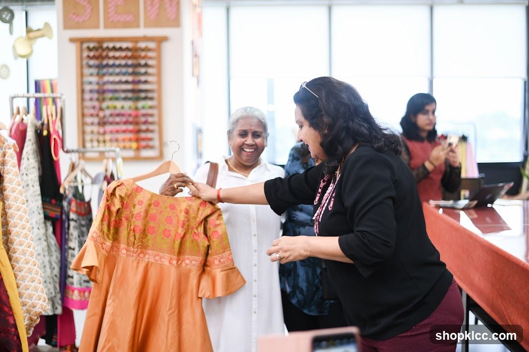 Women shopping for clothing