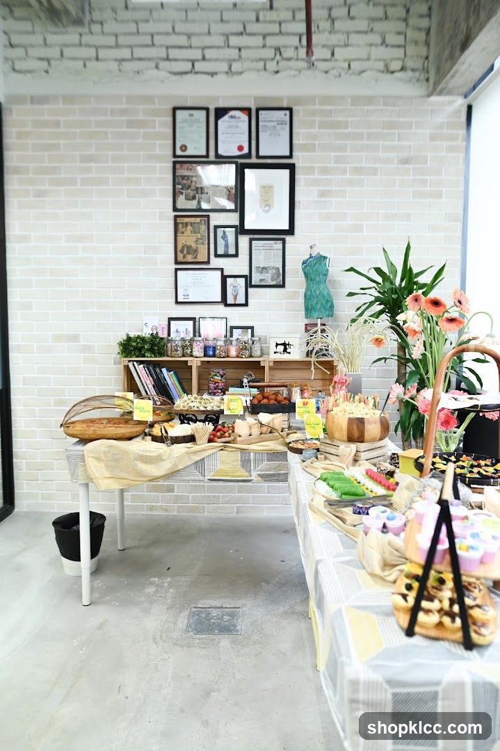 Buffet Table with Desserts and Snacks