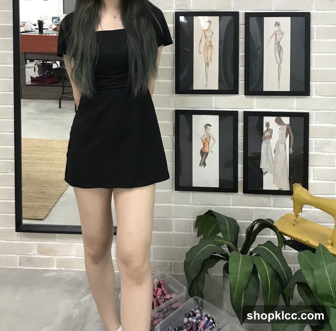 Fashion sketches and sewing machine