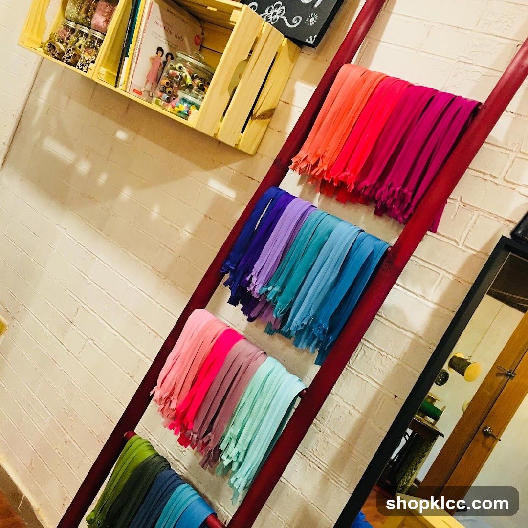 Colorful Zippers Display
