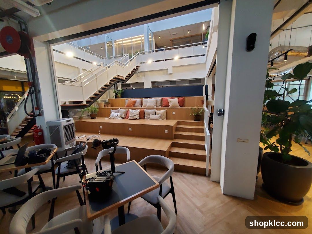 Modern Co-working Space with Tiered Seating