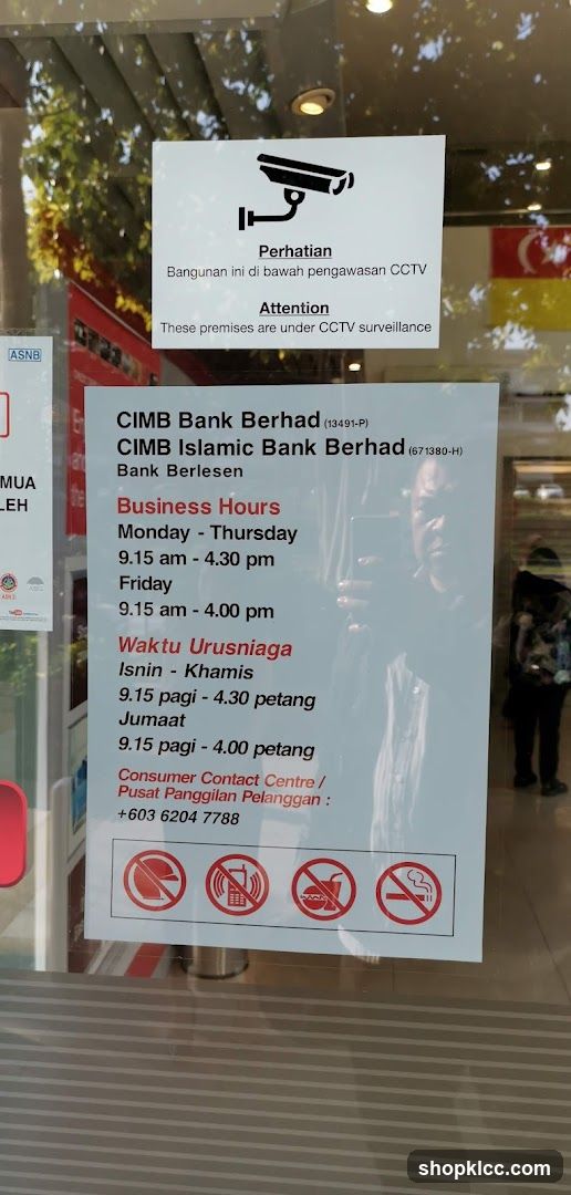 CIMB Bank Business Hours Sign