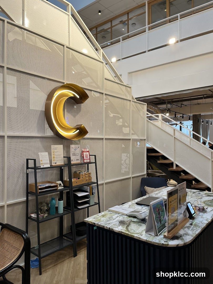 Reception Area with Large Letter C