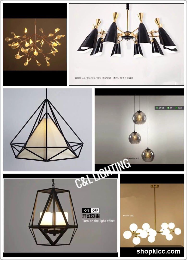 Assortment of Chandeliers and Pendant Lights