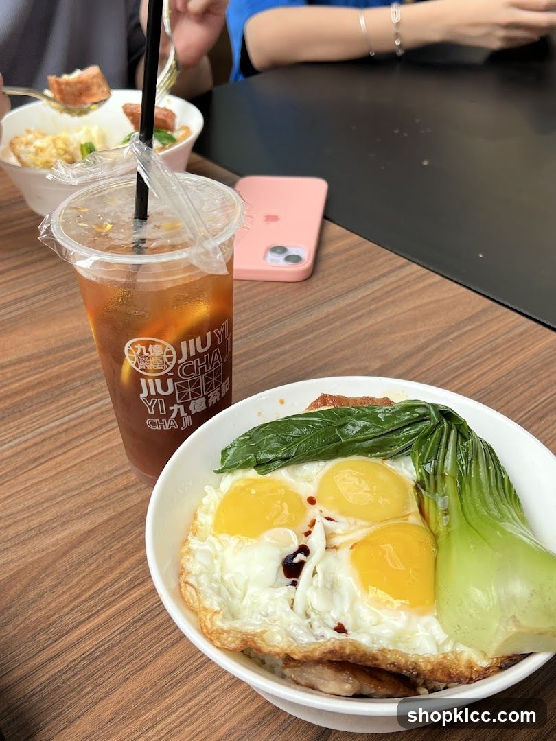 Breakfast Meal with Iced Tea