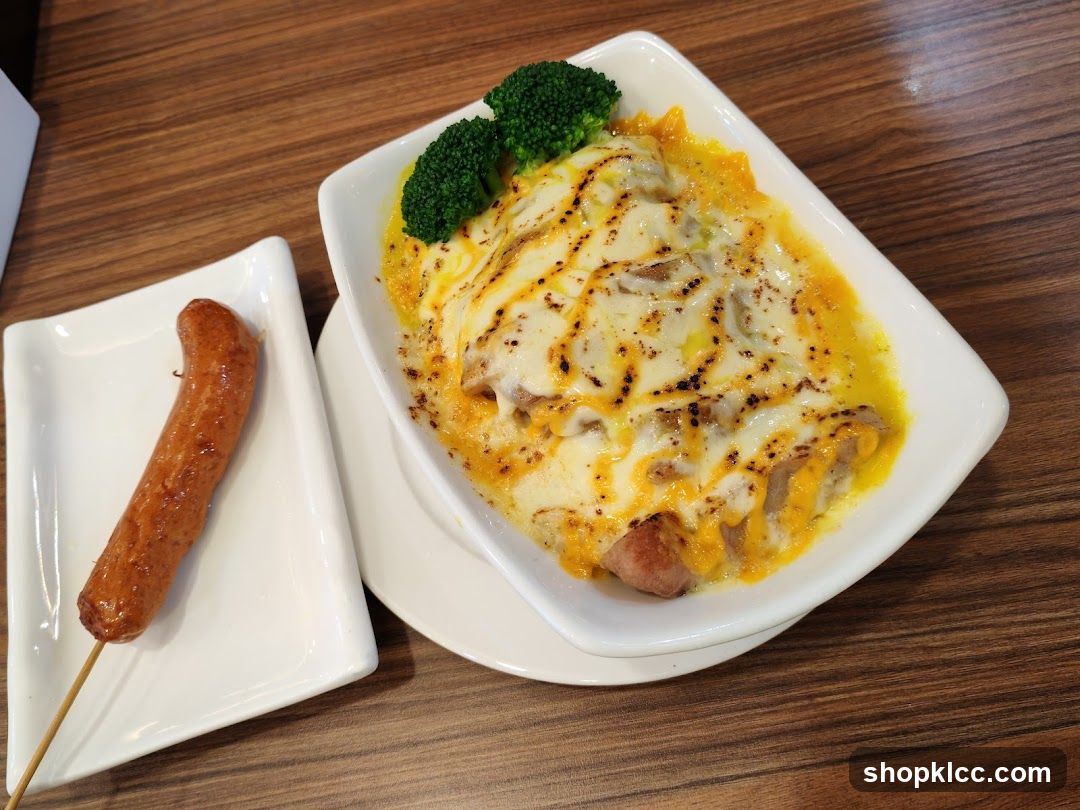 Cheesy Potato Dish with Sausage and Broccoli