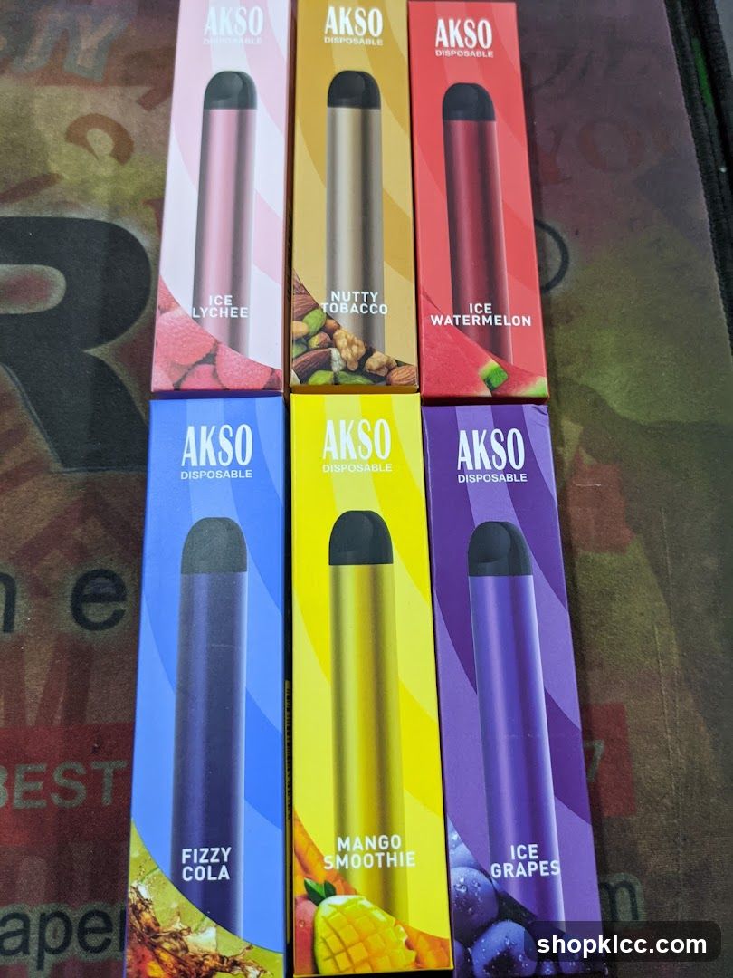 AKSO Disposable Vape Products Display