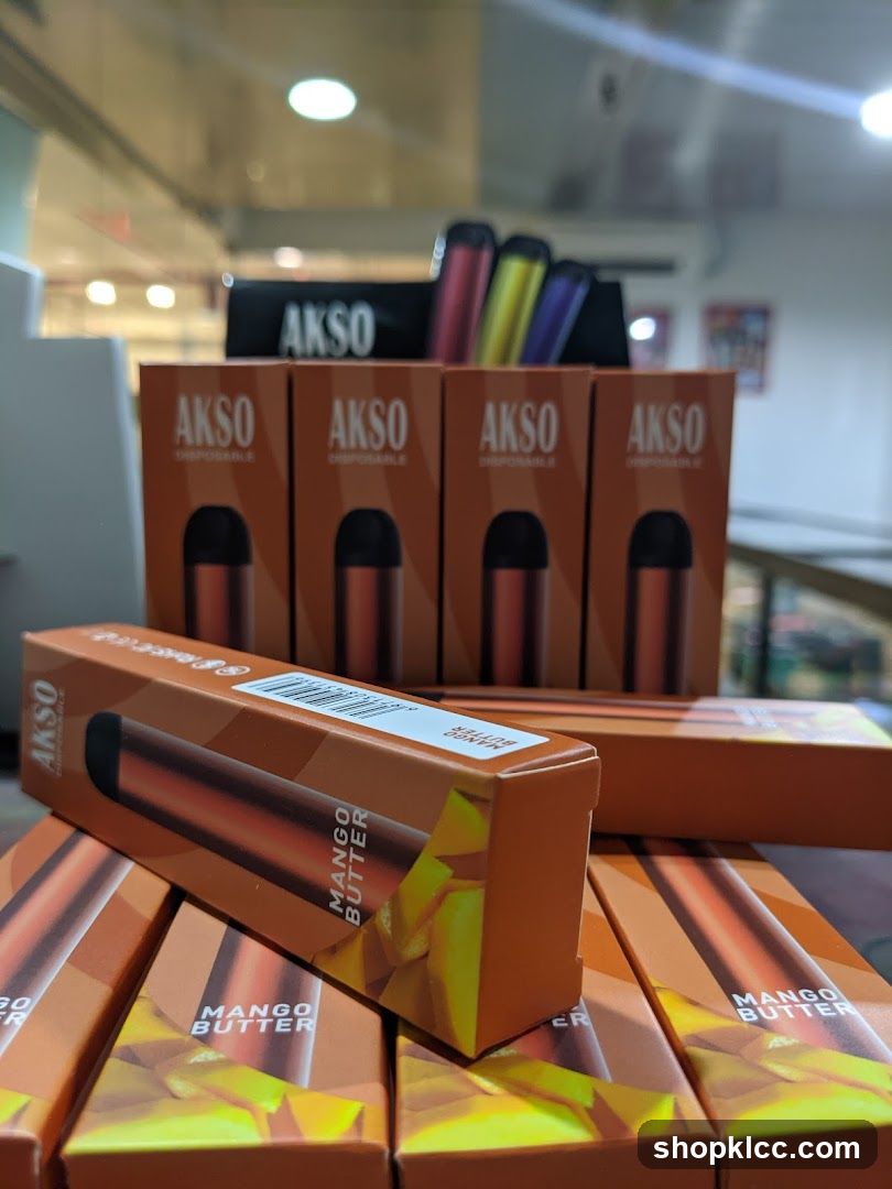 AKSO Disposable Vape Products Display