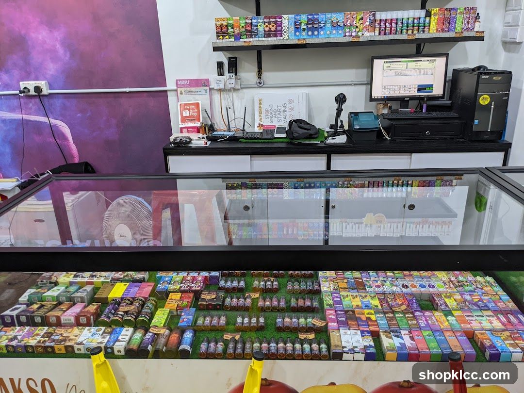 Vape Shop Interior Display