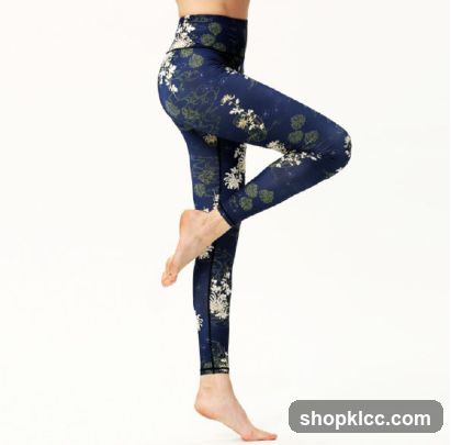 Yoga Leggings with Floral Pattern