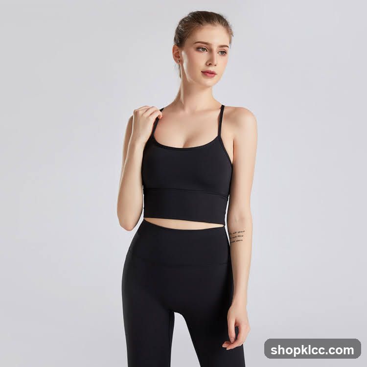 Woman in black athletic wear