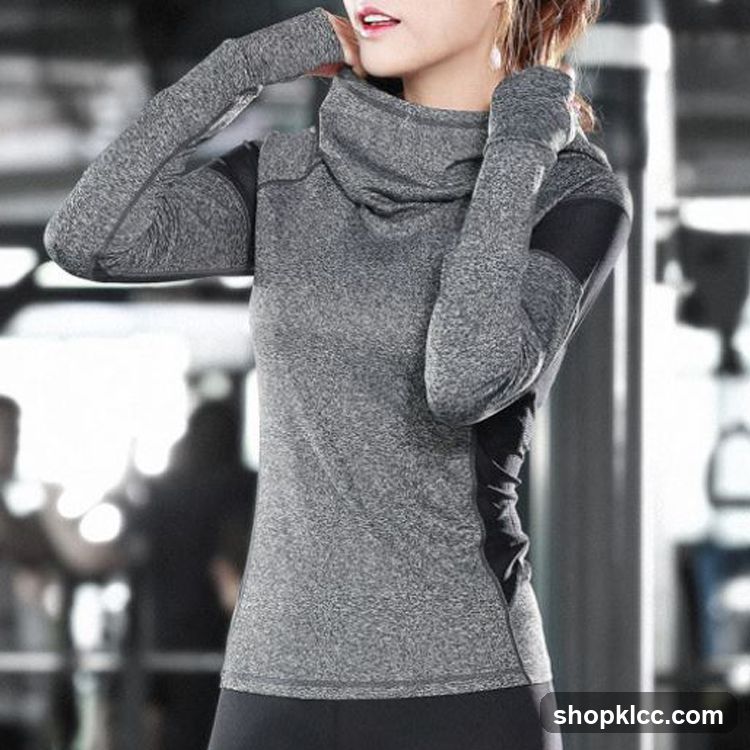 Woman in Grey Athletic Top
