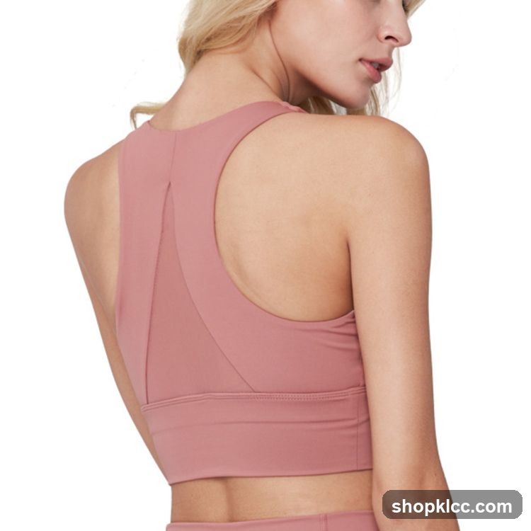 Pink Sports Bra Back View