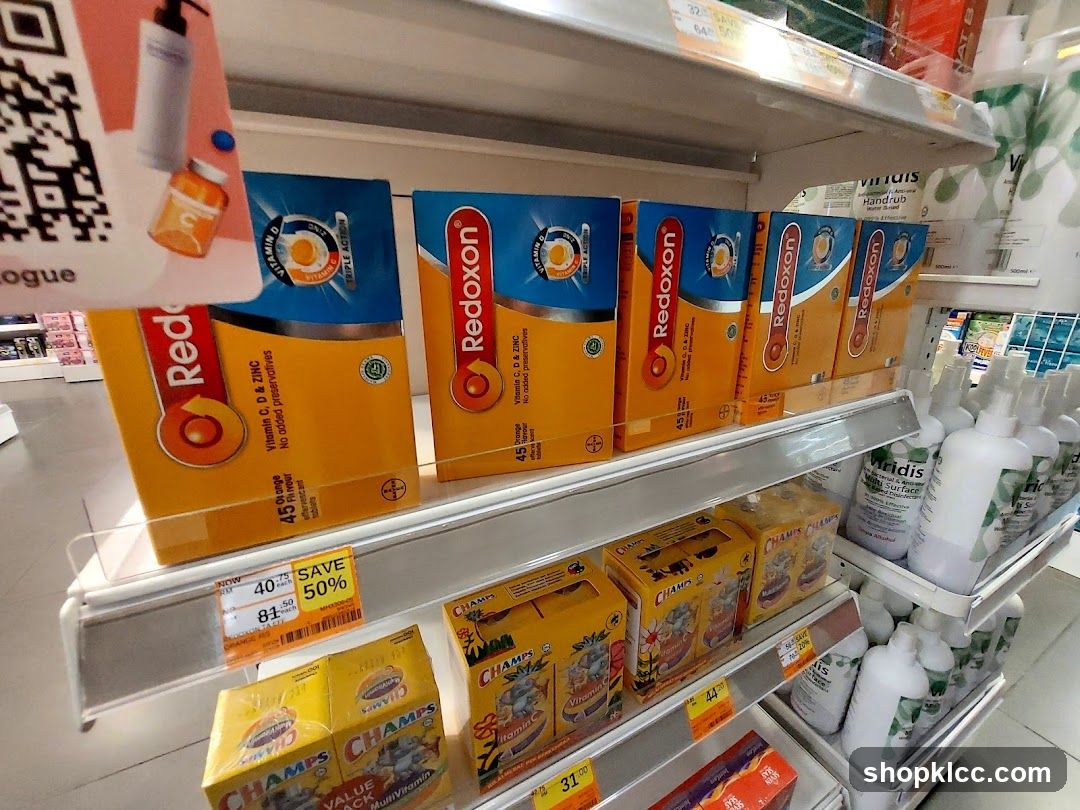 Shelf Display in Pharmacy or Store